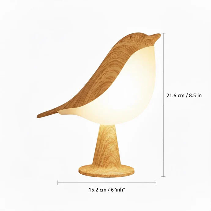 Bird Desk Lamp, Small Table Lamp Cordless Touch Dimmable Night Light with 3 Color Temperature, Rechargeable Decorative Lamps for Bedroom Bedside Nightstand, Desk Decor, Bird Gifts