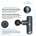 Mini Massage Gun: Pocket-Sized Deep Tissue Massager with Carry Case, Quiet & Compact, Handheld & Travel-Friendly, Ideal for Athletes & Office Gifts, Attachments Included.