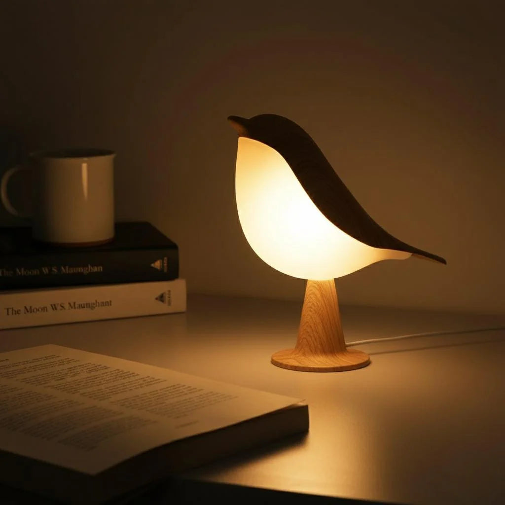 Bird Desk Lamp, Small Table Lamp Cordless Touch Dimmable Night Light with 3 Color Temperature, Rechargeable Decorative Lamps for Bedroom Bedside Nightstand, Desk Decor, Bird Gifts